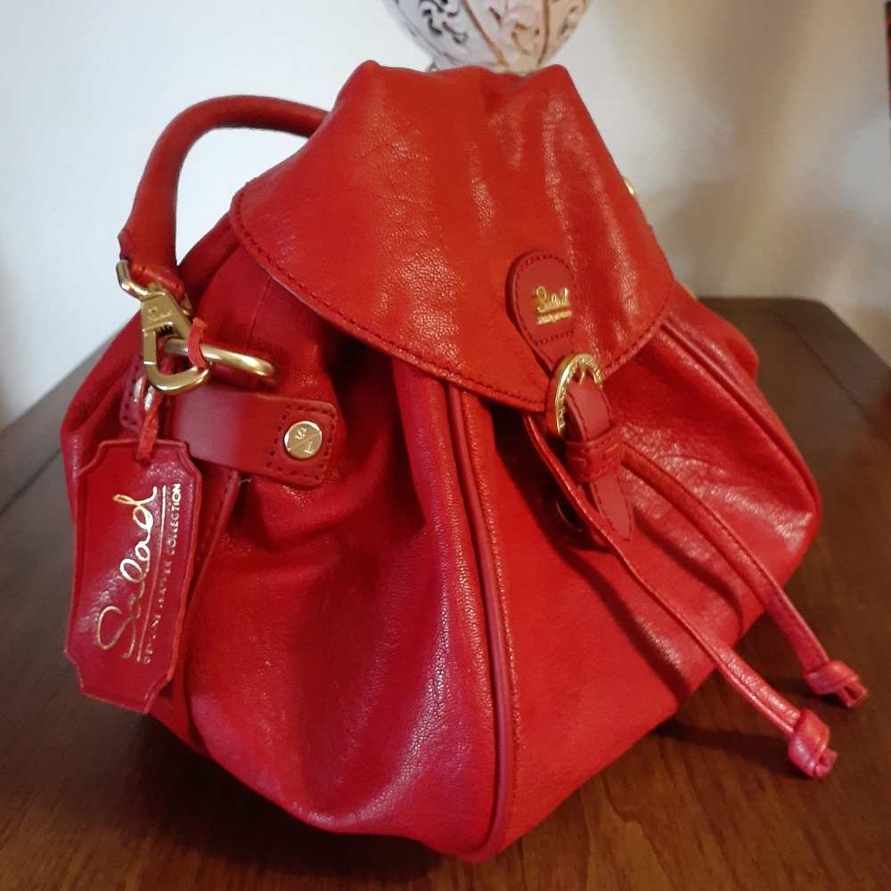 Authentic Salad Drawstring Leather Bag/Purse - image 4